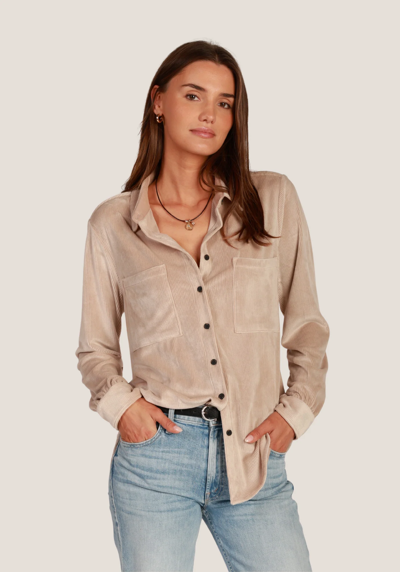 Natural Maeve Corduroy Shirt