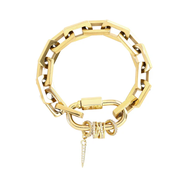 Carabiner Square Spiga Bracelet