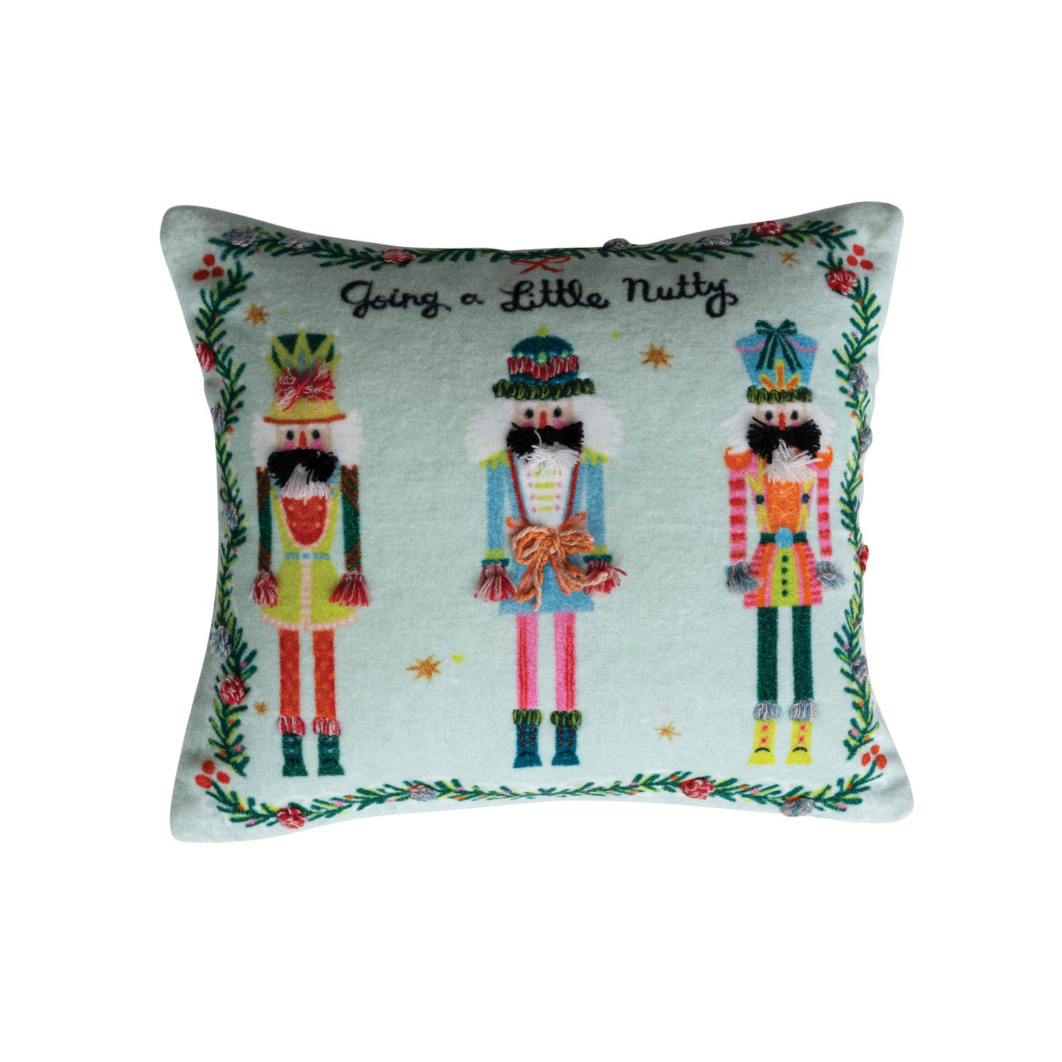 'Going A Little Nutty' Nutcracker Lumbar Pillow