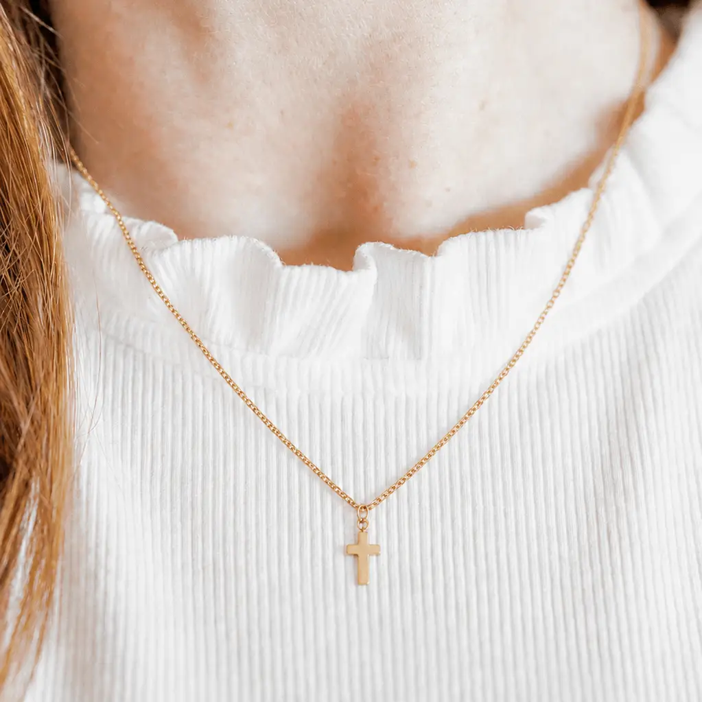 Catherine Cross Gold Necklace