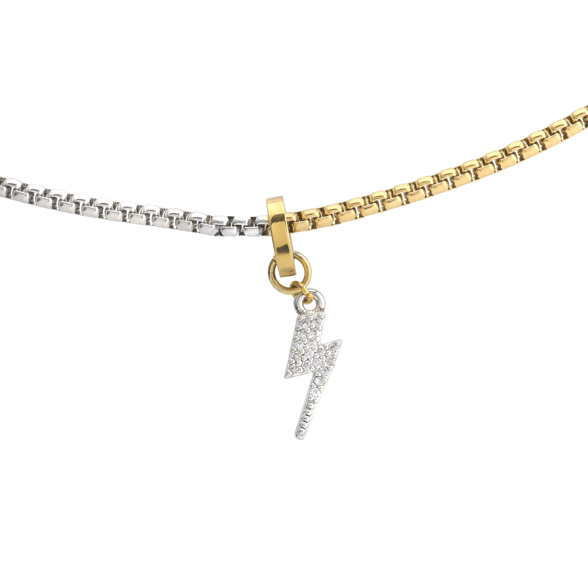 18" Lightning Bolt Charmed Opposites Necklace