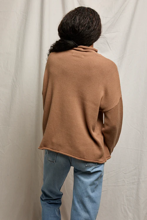 Mocha Avery Cotton Sweater