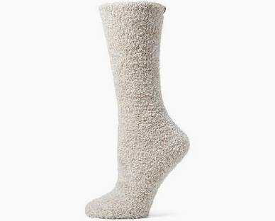 CozyChic® Heathered Socks - Stone/White