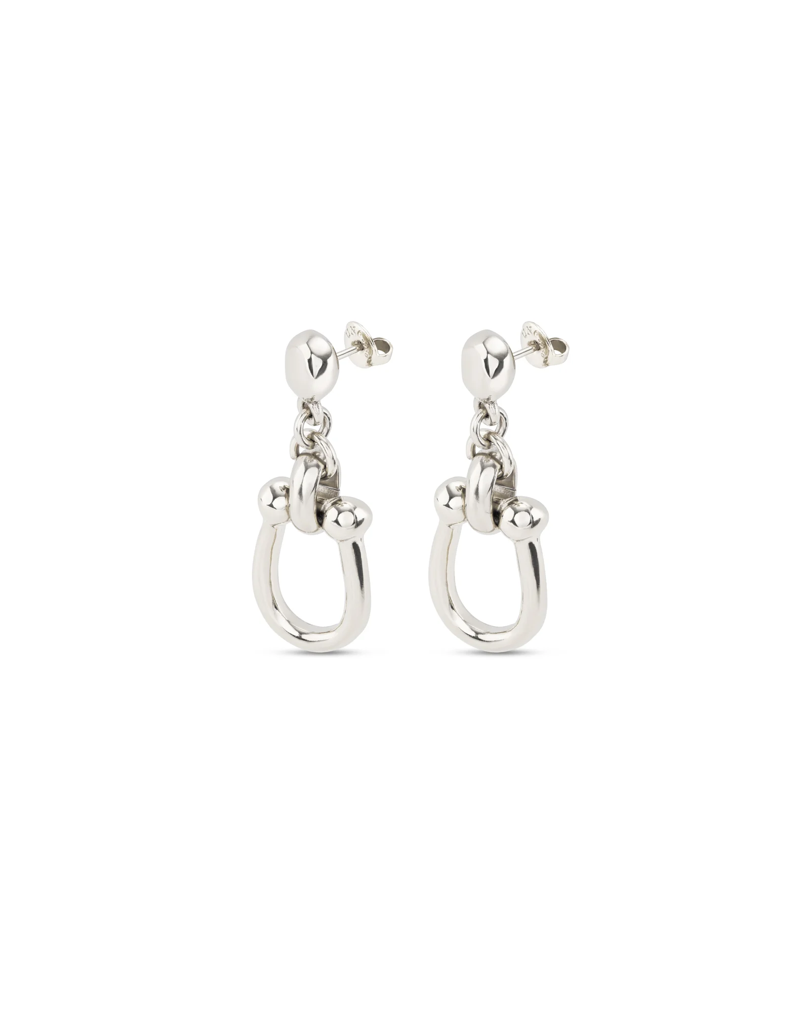 Silver Drop Earrings w/Link