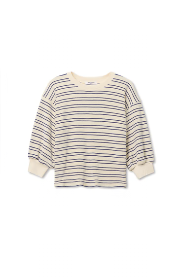 Cobalt Sugar Stripe Roxy Terry Sweatshirt