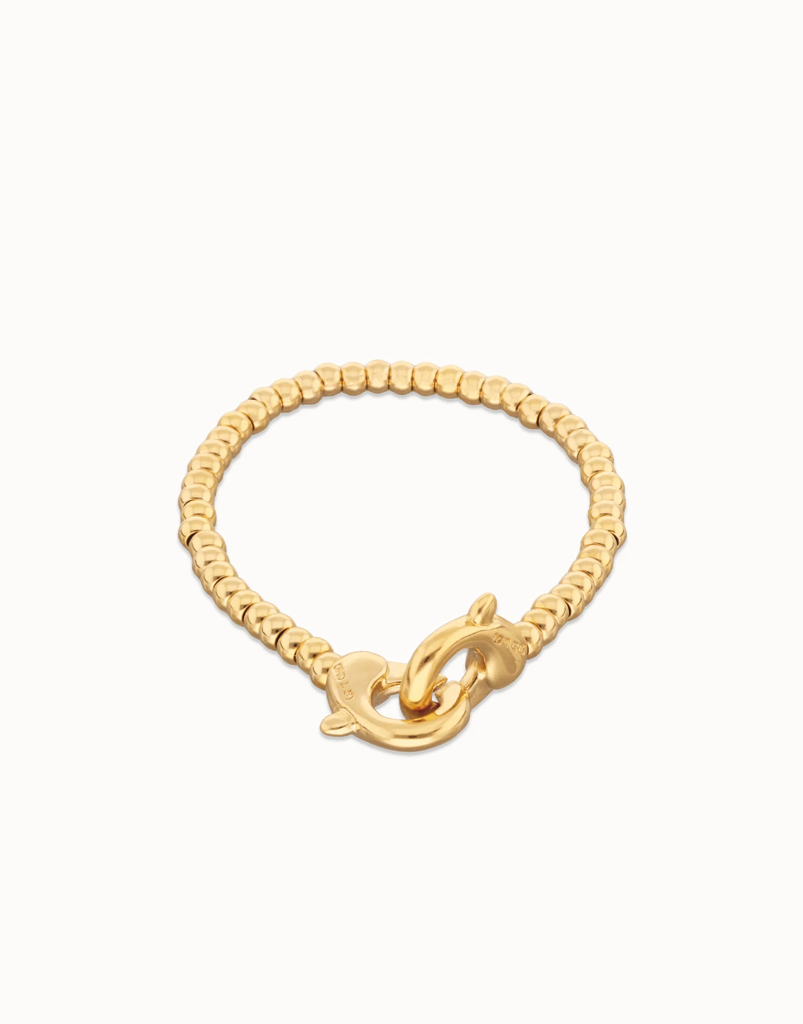 Gold Beaded Carabiner Bracelet