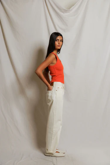 Clementine Blondie Structured Rib Bra-Friendly Tank