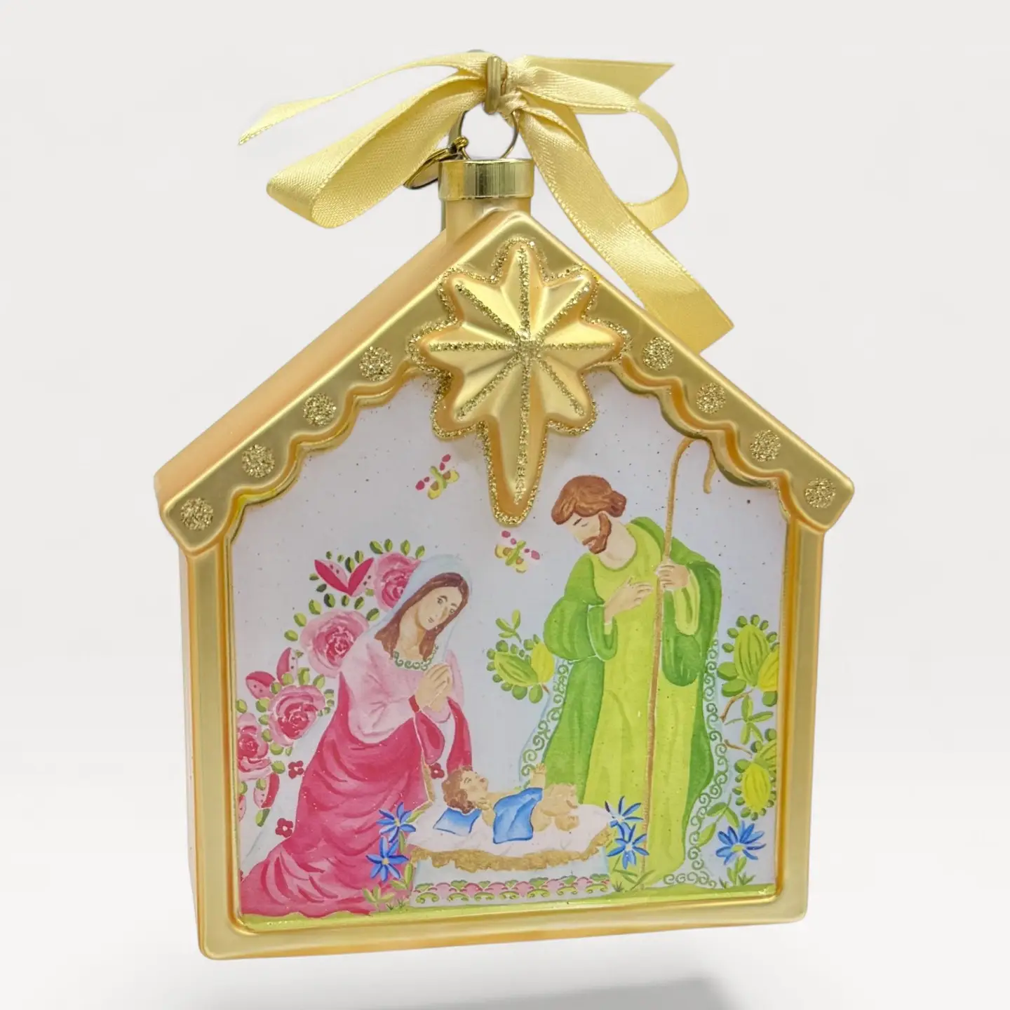 Nativity Blown Glass Christmas Ornament by Catherine Cartie – 2026