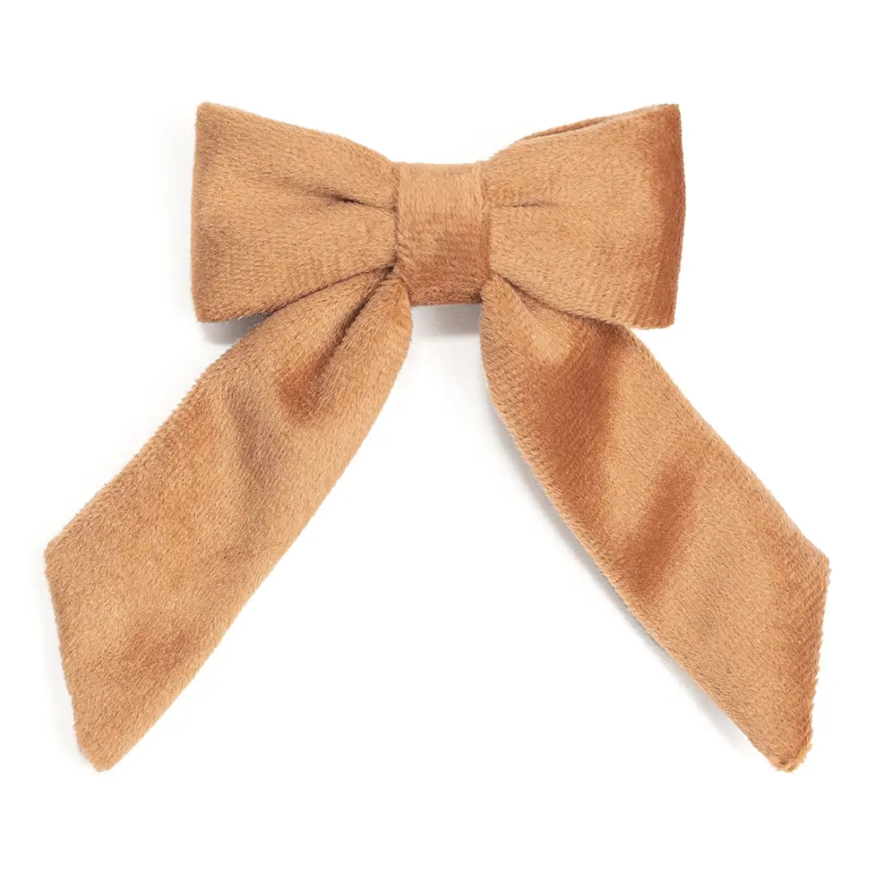 Spice Velvet Coquette Bow Clip