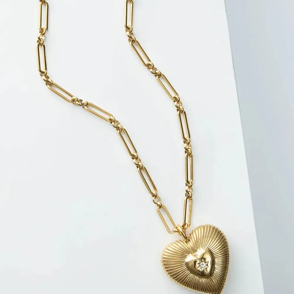 Beaming Heart Pendant Necklace