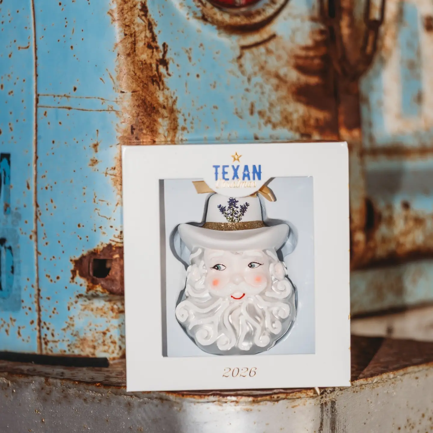 Cowboy Santa Blown Glass Texas Christmas Ornament – 2026