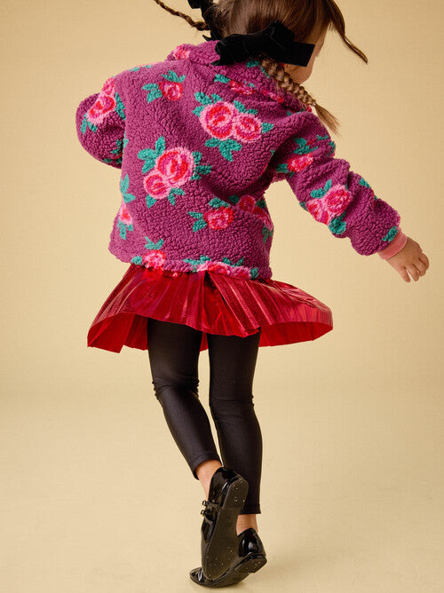 Painted Rose Teddy Fleece Pullover