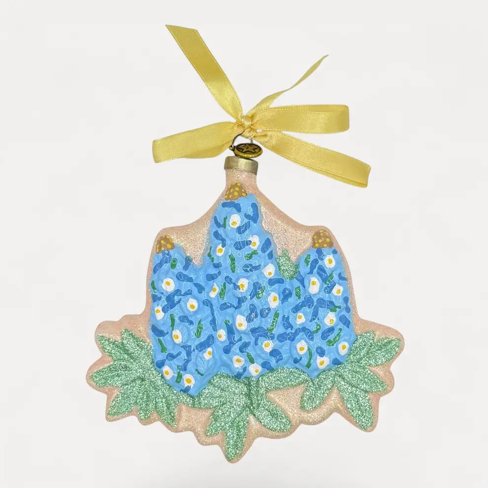 Texas Bluebonnet Blown Glass Christmas Ornament – 2026