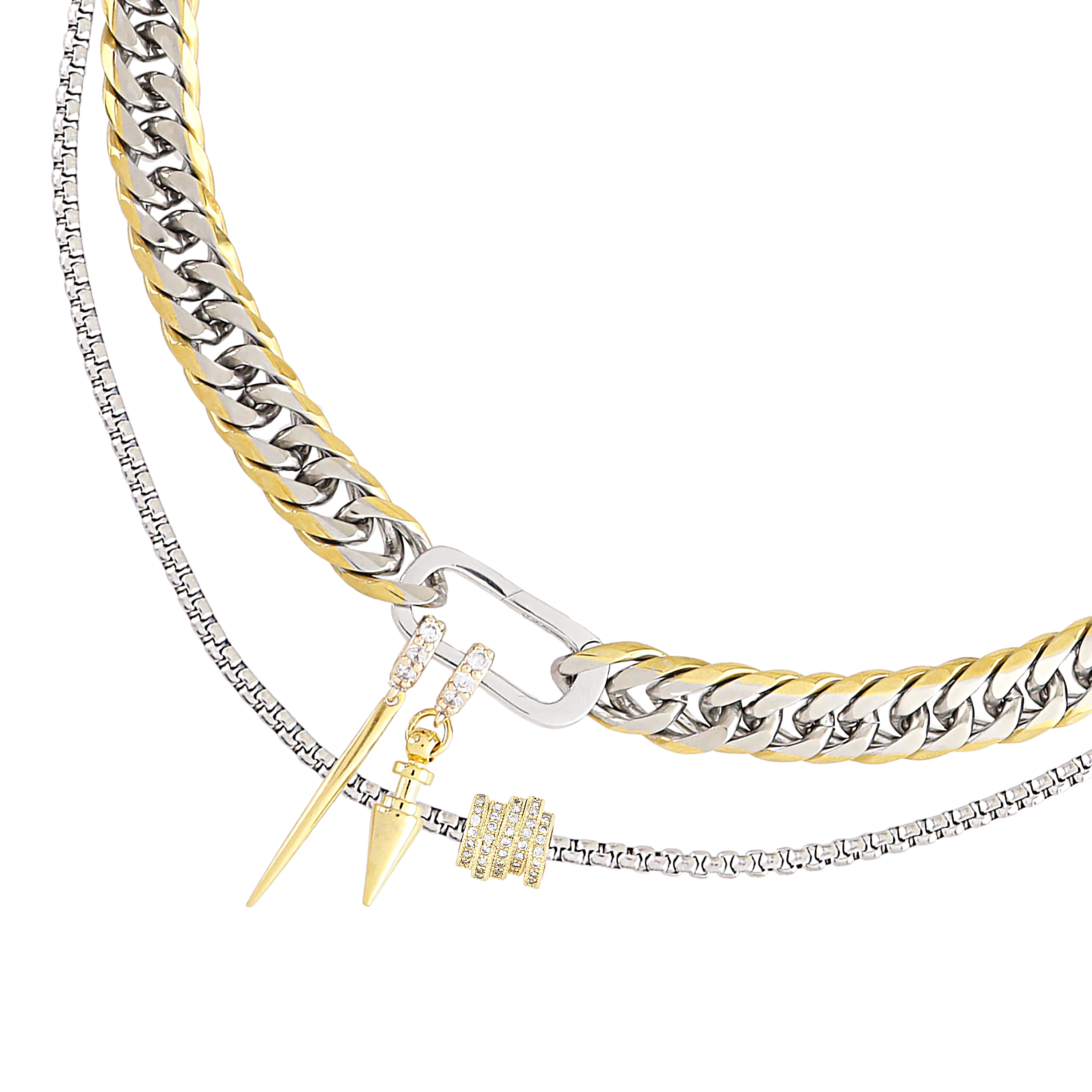 Just Click Nut Layered Necklace Set