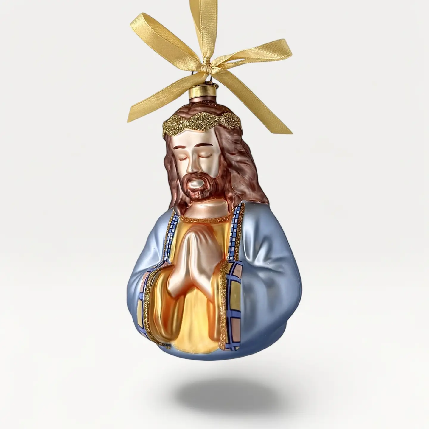 Jesus Praying Blown Glass Christmas Ornament – 2026 First Edition