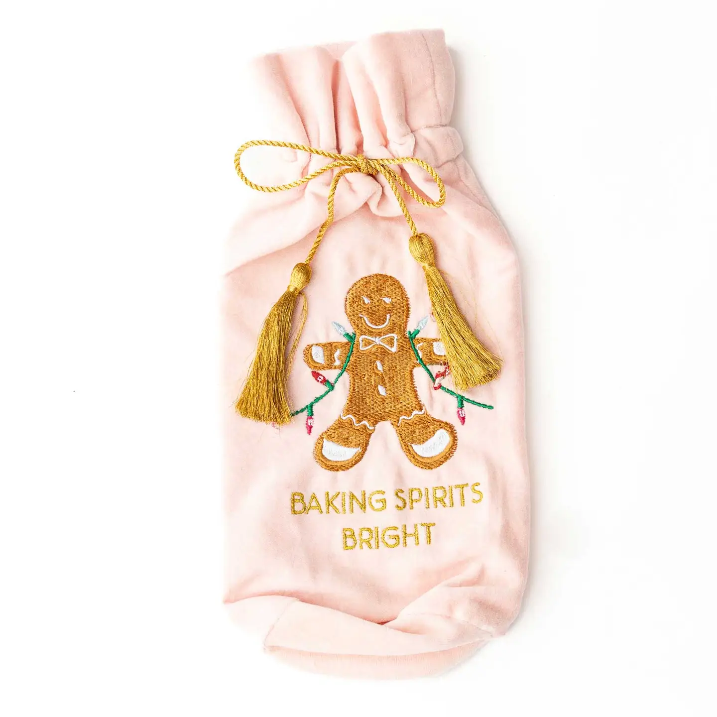 Gingerbread Velvet Wine Gift Bag