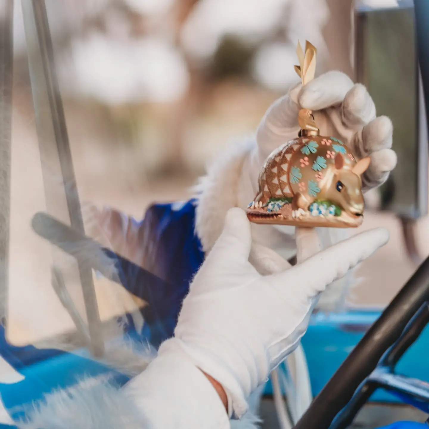 Texas Armadillo Blown Glass Christmas Ornament – 2026