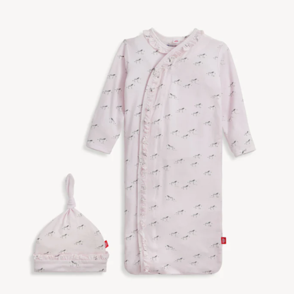 Pink Savannah Plains Ruffle Gown Set