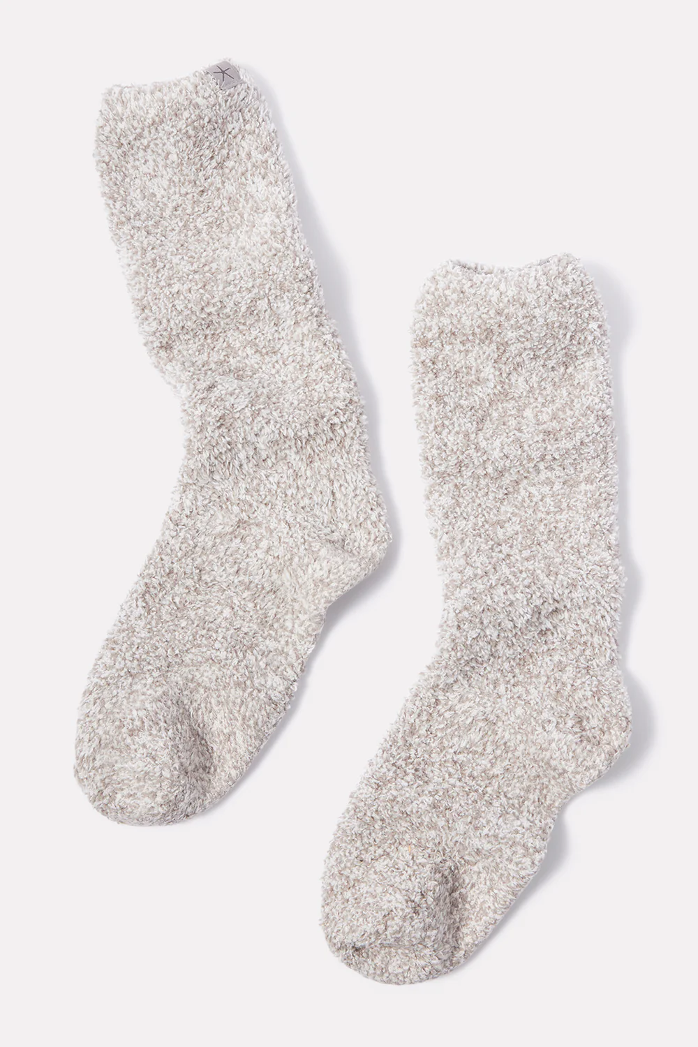 CozyChic® Heathered Socks - Oyster/White