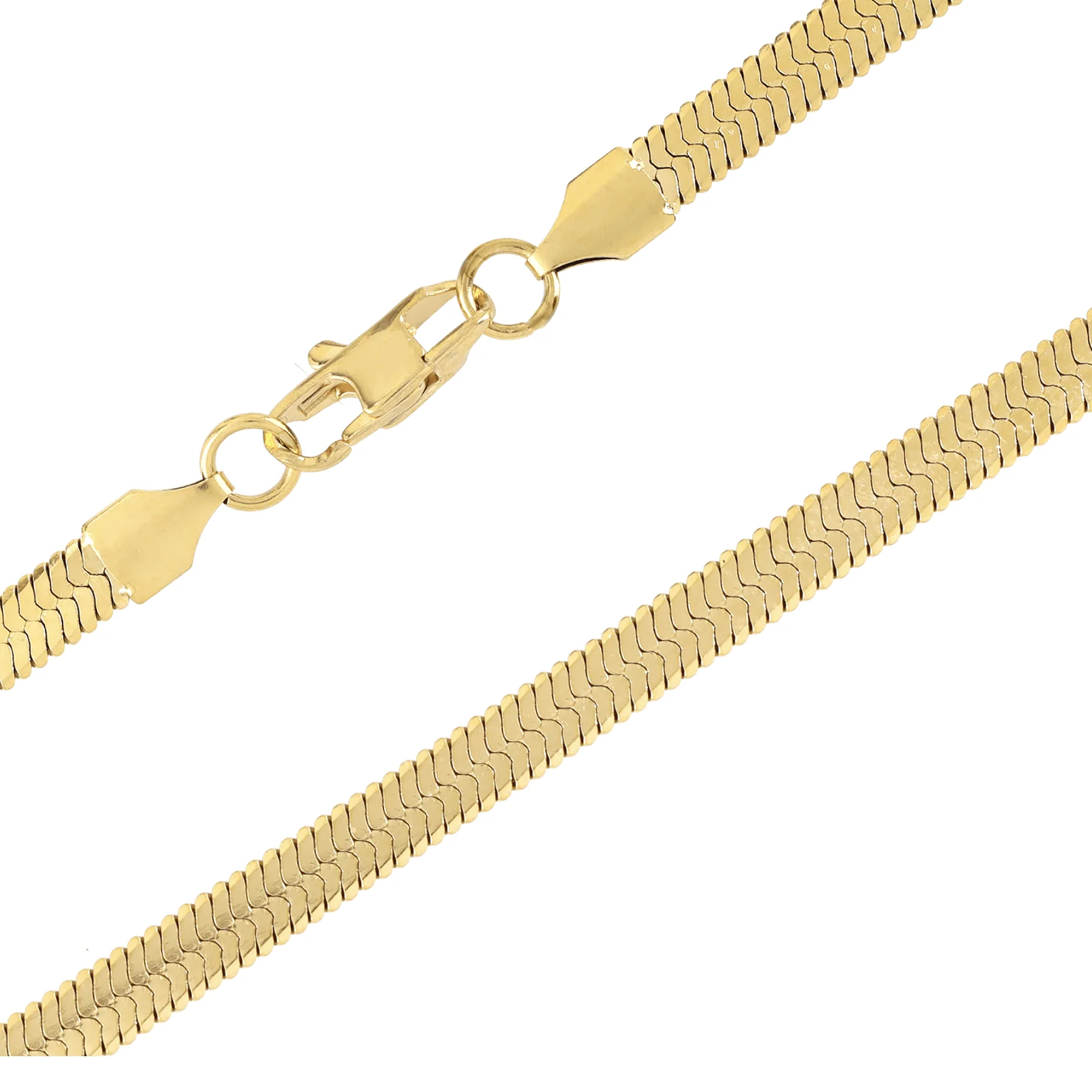 Gold Viper Snake Chain Necklace
