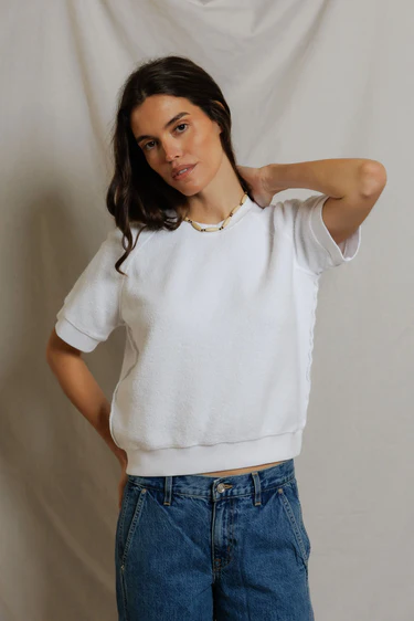 White Kennedy Core Fleece Short Sleeve