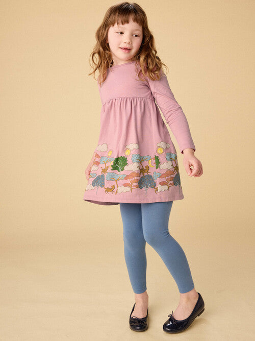 Hydrangea Tiger Story Skirted Dress