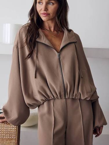 Jolene Hooded Jacket in Wicker