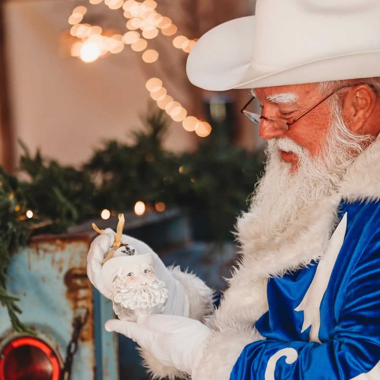 Cowboy Santa Blown Glass Texas Christmas Ornament – 2026