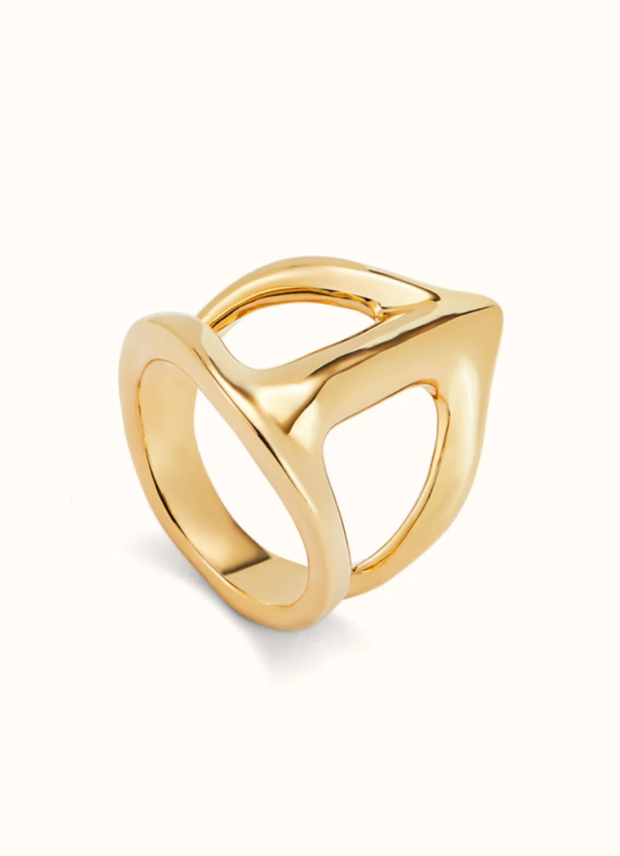 Manta Ray Shaped Gold Ring