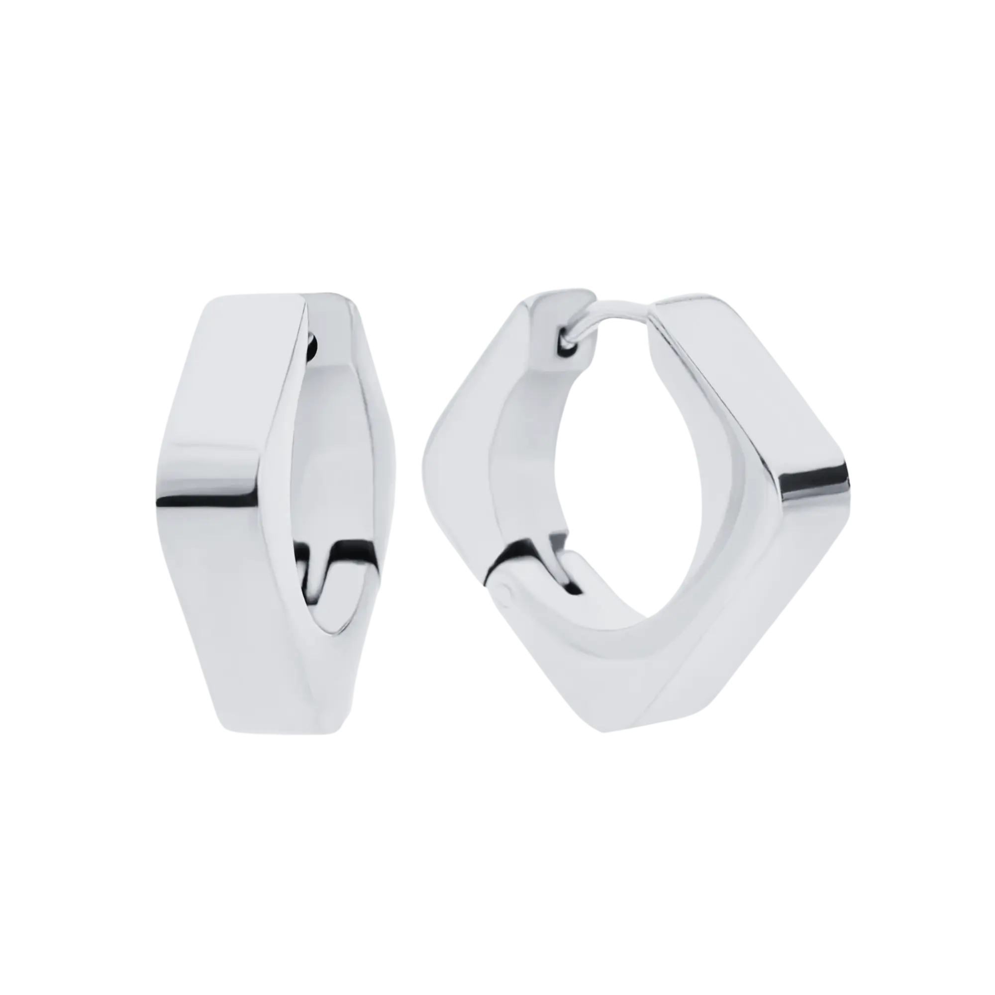 The Shape Hoops in Silver