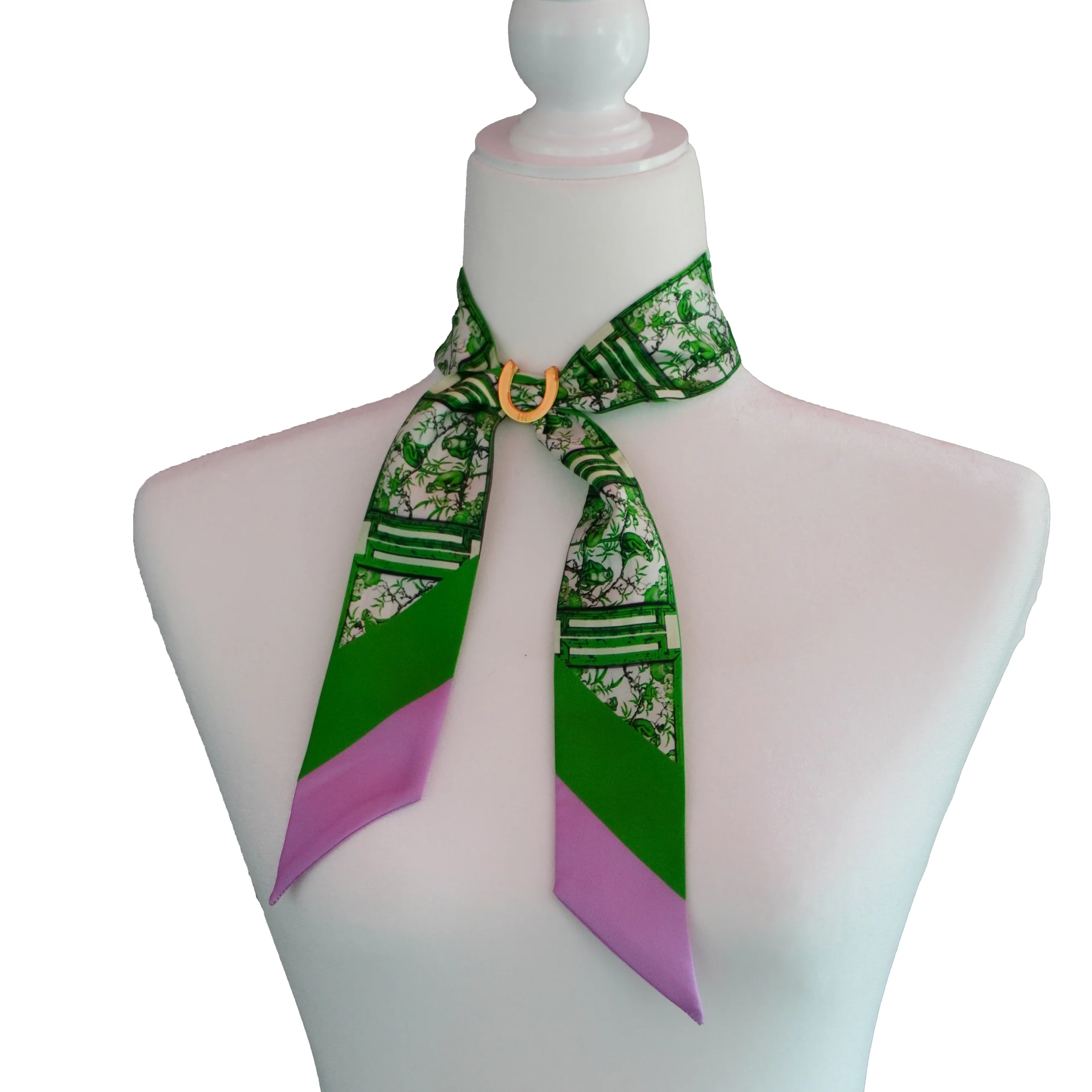 Green Chinoiserie Monkeys Twilly Set