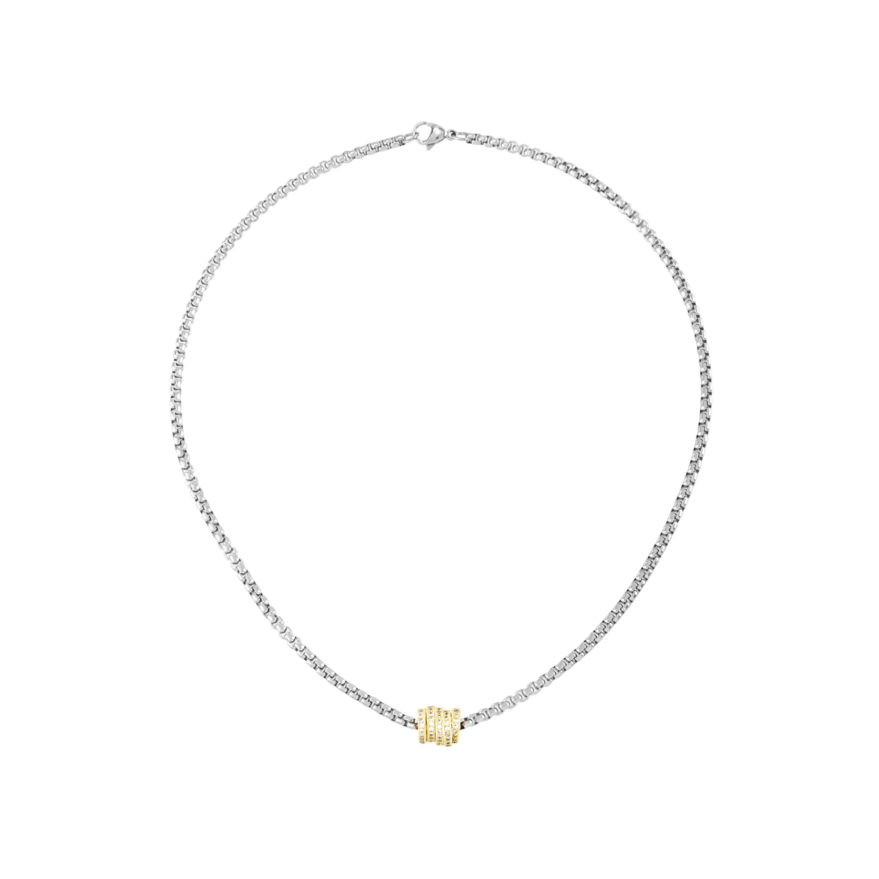 Nut Necklace - Mix Metals