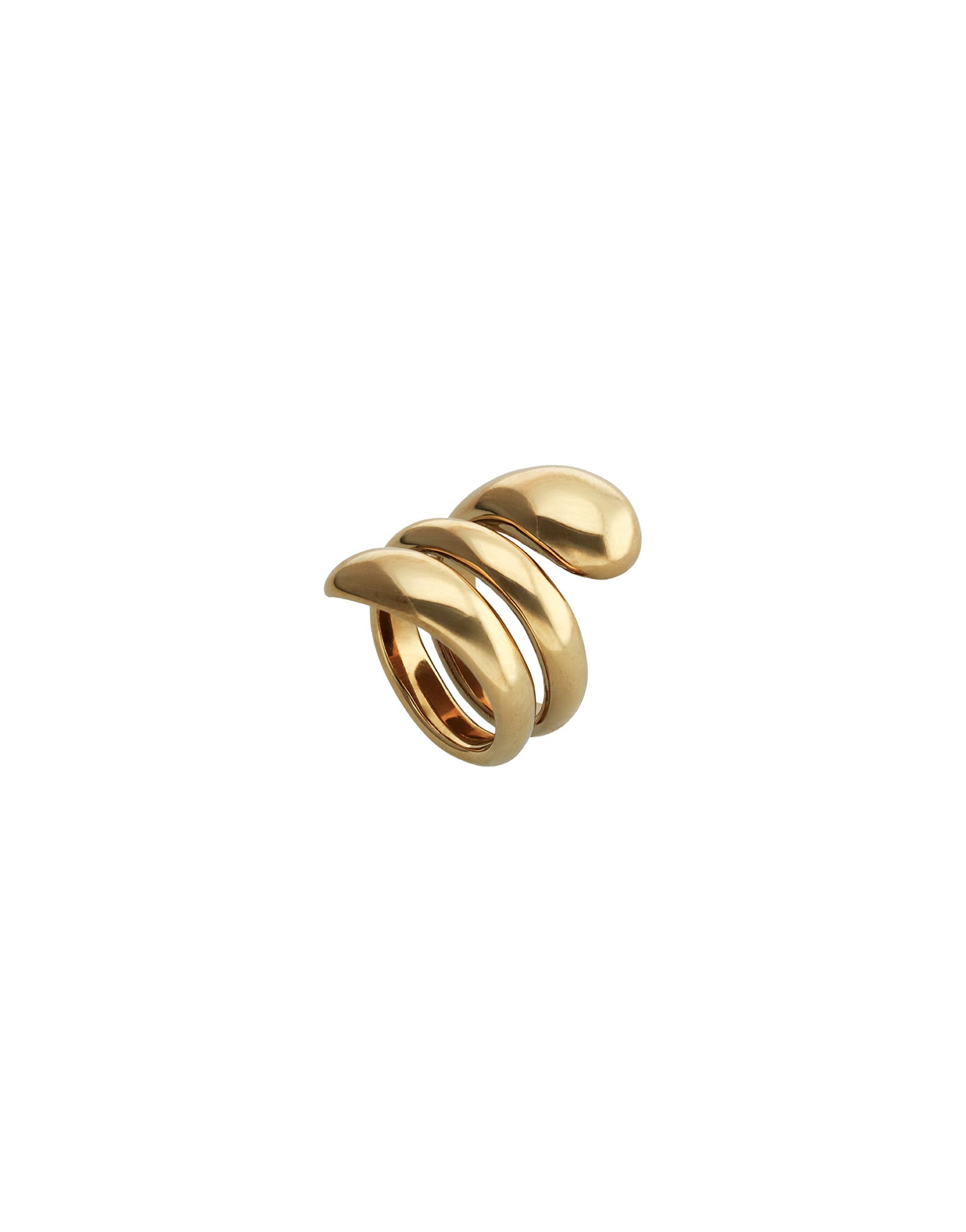 Gold Axis Spiral Ring