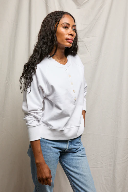 Bowen French Terry 1/4 Button Down Sweatshirt