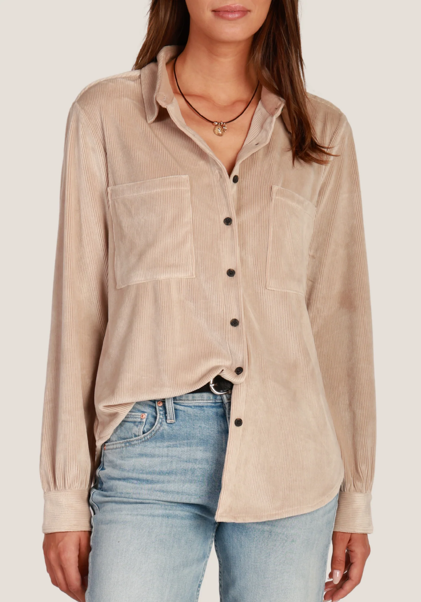 Natural Maeve Corduroy Shirt