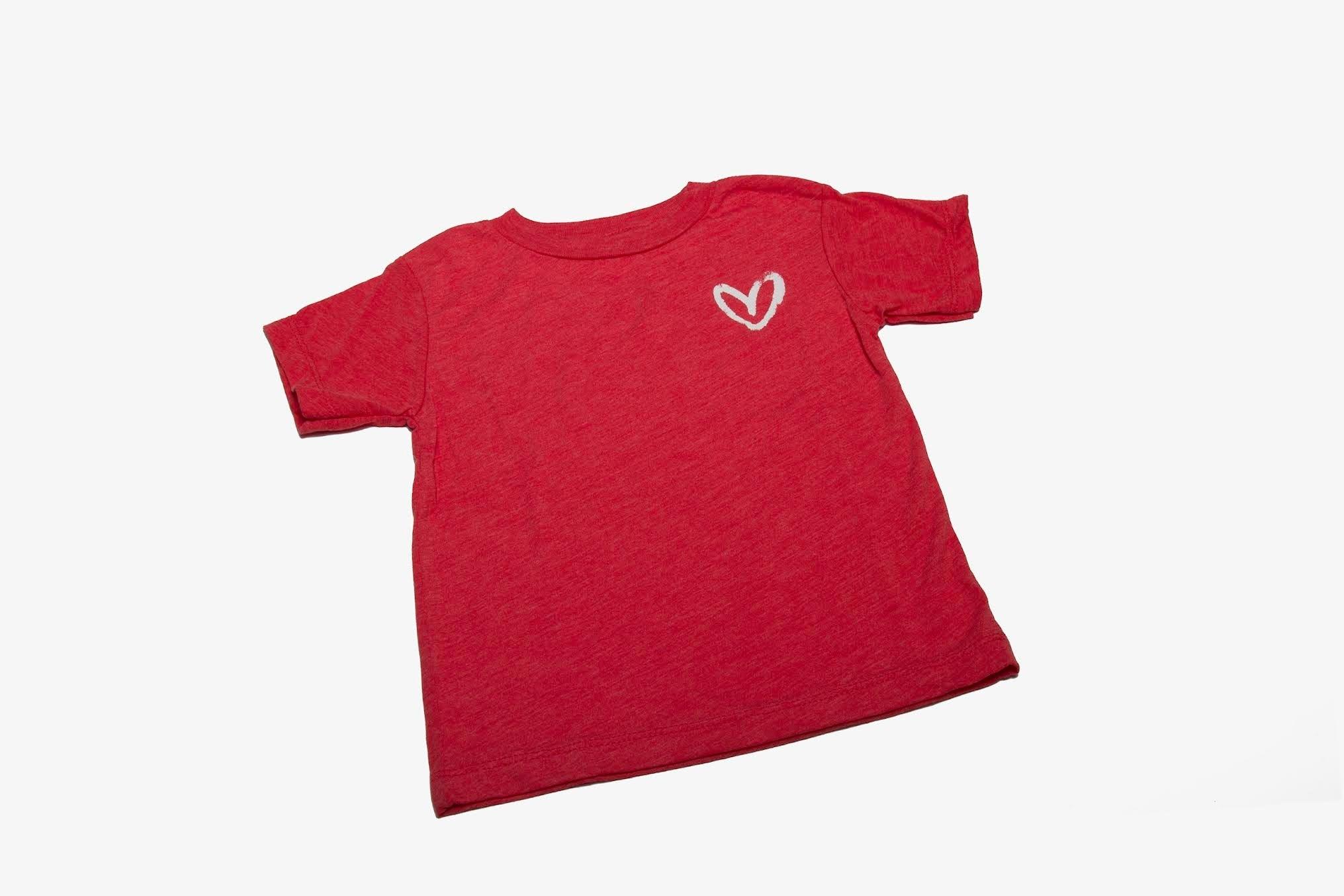 Red Imperfect Heart Toddler Tee