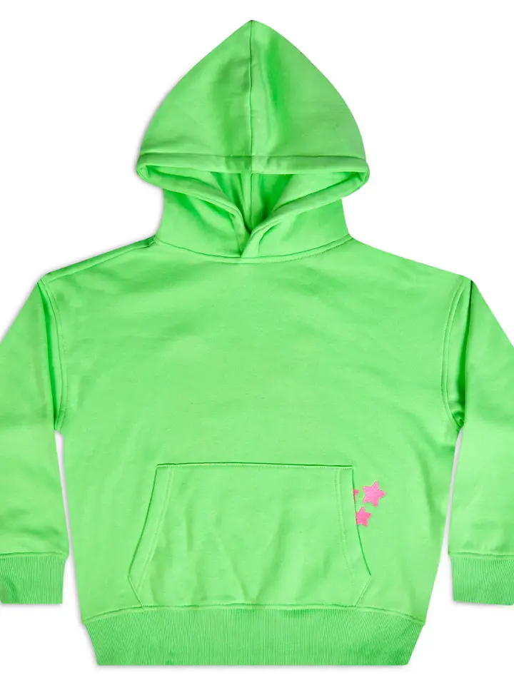 Apple Green Embroidered Tiger Hoodie