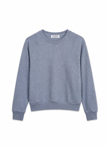 Alexi French Terry Raglan Crew Sweatshirt in Turbulence Speckled