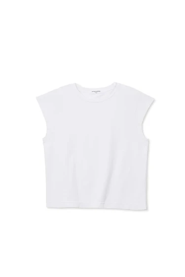 White Porter Supima Cap Sleeve Tee