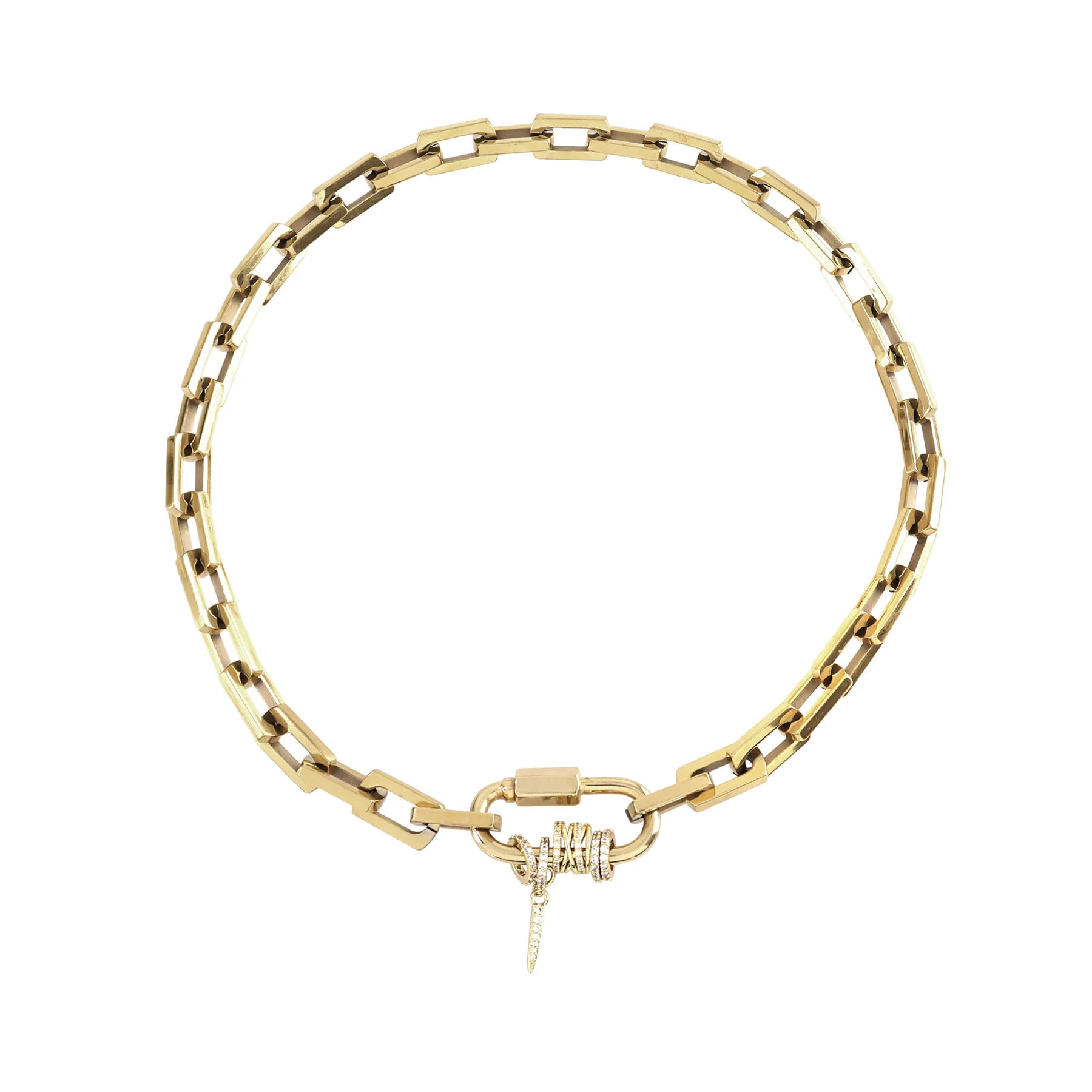 Carabiner Square Spiga Necklace