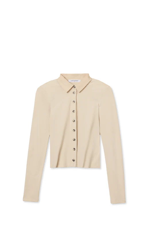 Sugar Amee Luxe Rib Button Up Polo