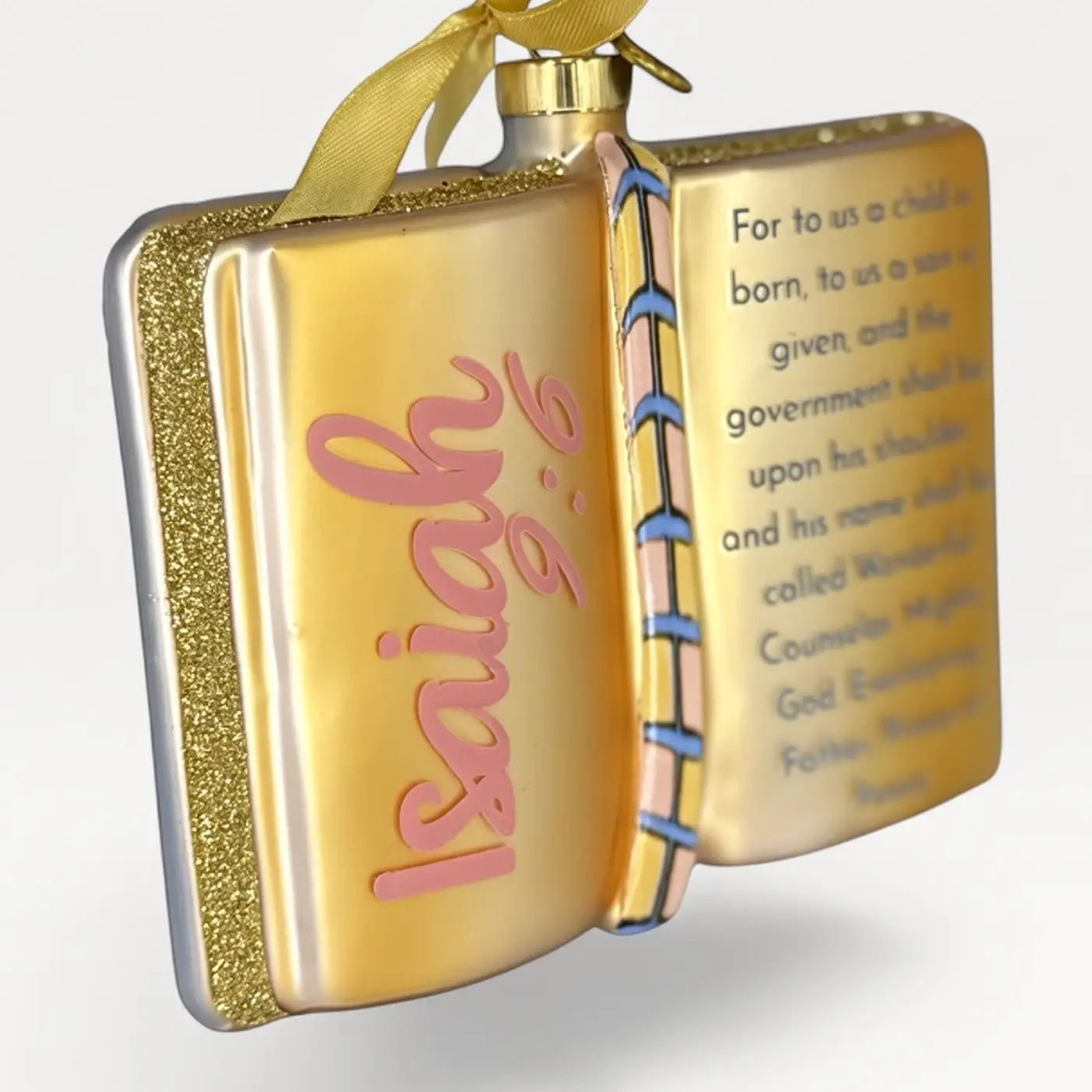 Isaiah 9:6 Bible Blown Glass Christmas Ornament – 2026 First Edition