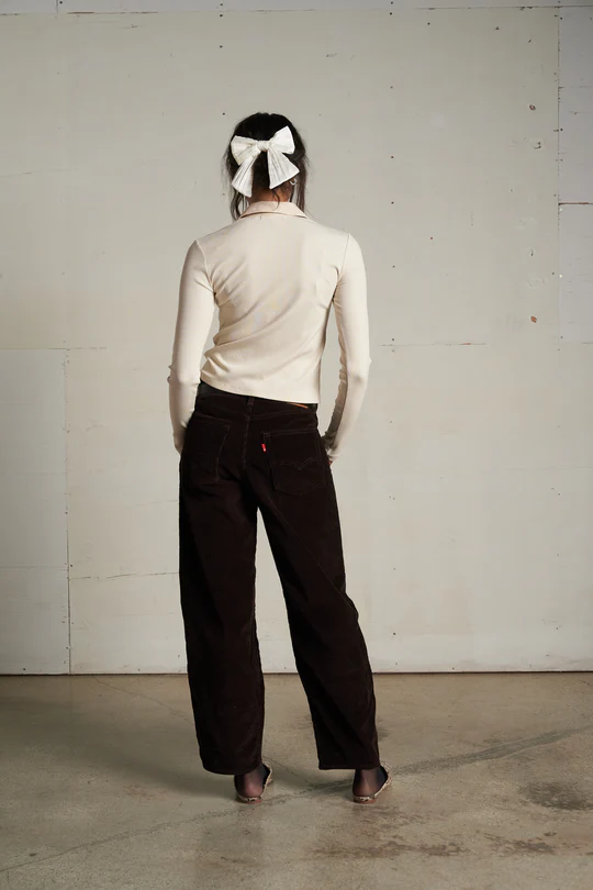 Sugar Amee Luxe Rib Button Up Polo