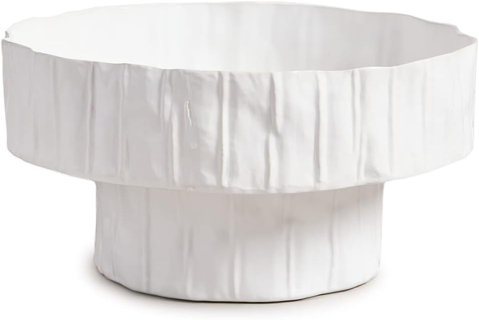 Uchiwa Soft Paper White Pedestal Bowl