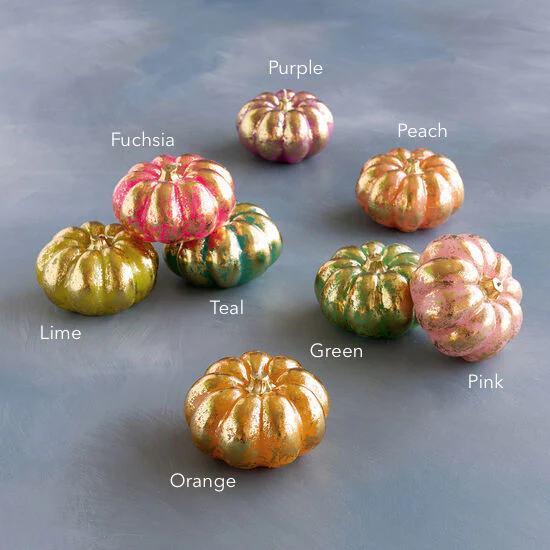 Rainbow Pumpkin Candles
