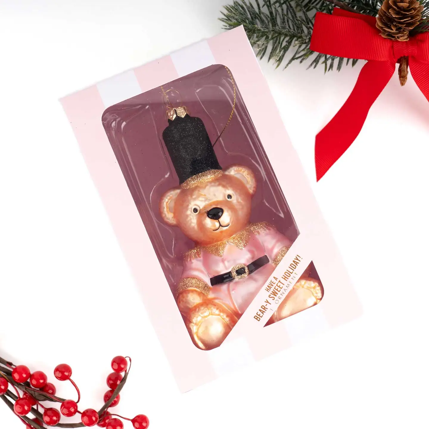 Pink Teddy Bear Ornament