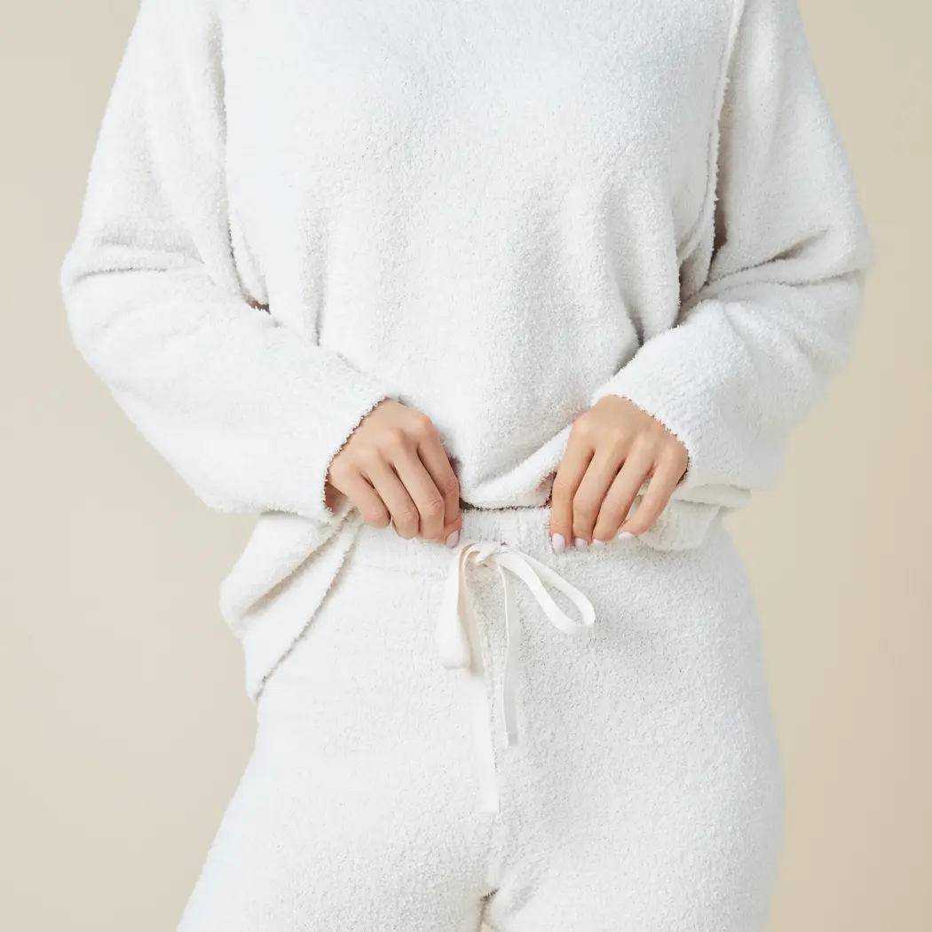 Almond Reverse Seam Marshmallow Lounge Set