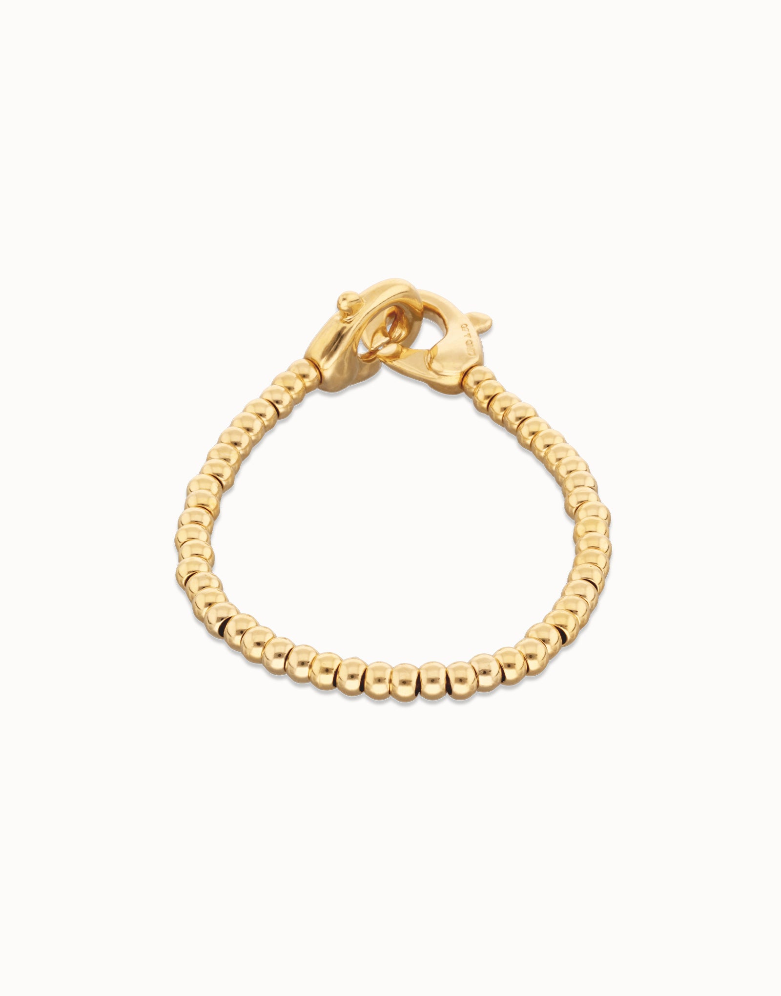 Gold Beaded Carabiner Bracelet