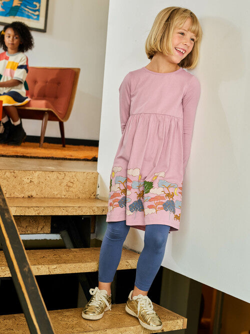 Hydrangea Tiger Story Skirted Dress