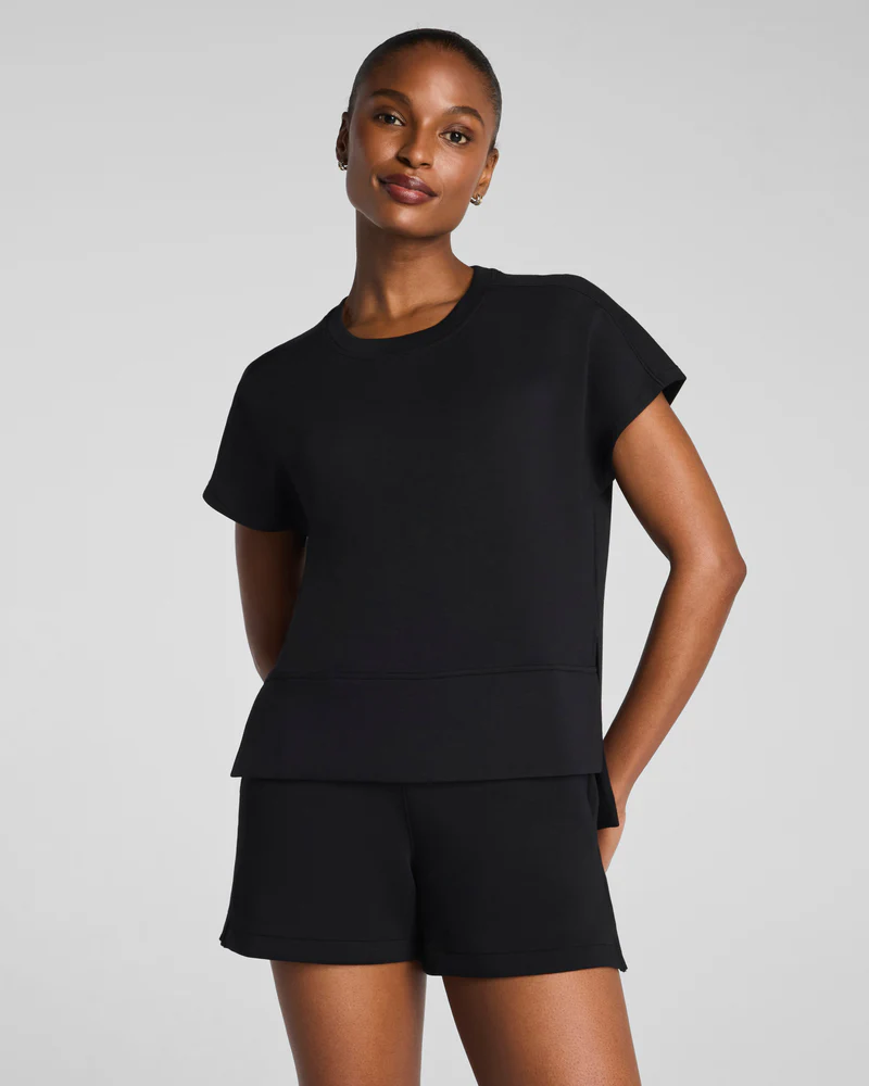 Spanx AirEssentials® Crewneck Tee in Very Black